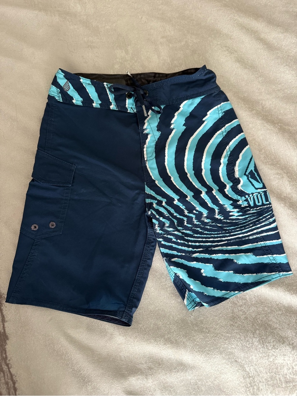 Volcom Kids’  Navy & Aqua Boardshorts